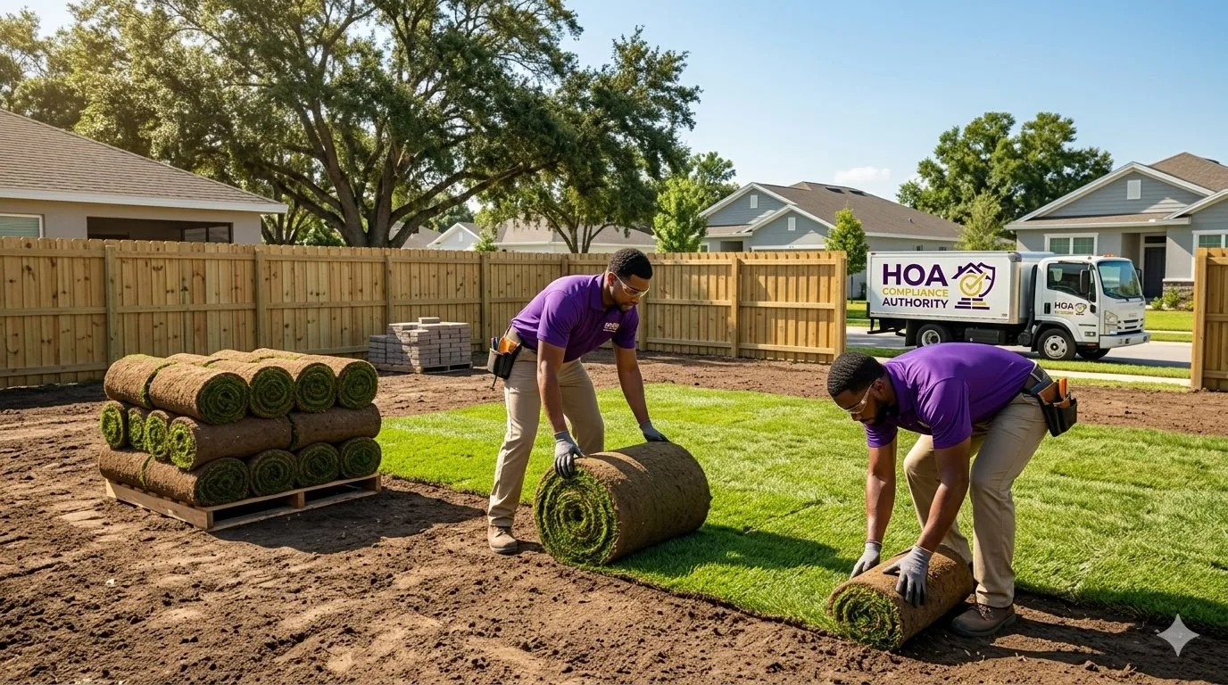 Sod Installation by HOA Compliance Authority